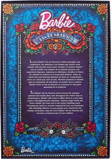 Barbie Dia De Los Muertos Collectible Doll for 6+ years old+ Years 33cm