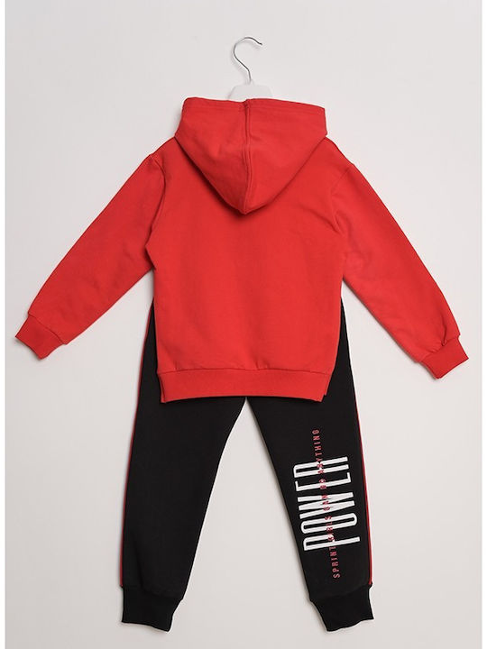 Sprint Kids Sweatpants Set Red 2pcs