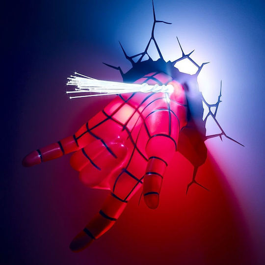 Abacus Led Παιδικό Διακοσμητικό Φωτιστικό The Source 3DL Spiderman Κόκκινο
