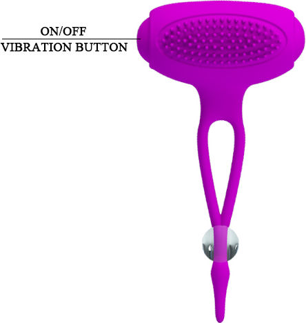 Pretty Love Bancroft Silicone Vibrating Nipple Clamps Σφιγκτήρες Θηλών σε Μωβ Χρώμα 3τμχ