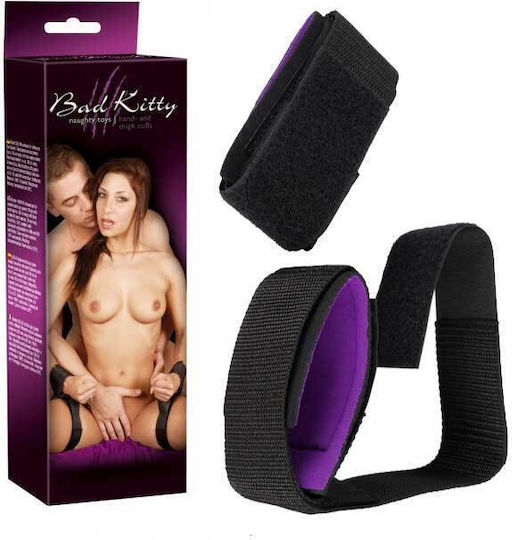 You2Toys Bad Kitty Hand Thigh Cuffs Torso & Limb Restraint Set in Black Color