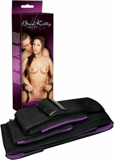 You2Toys Bad Kitty Hand Thigh Cuffs Torso & Limb Restraint Set in Black Color