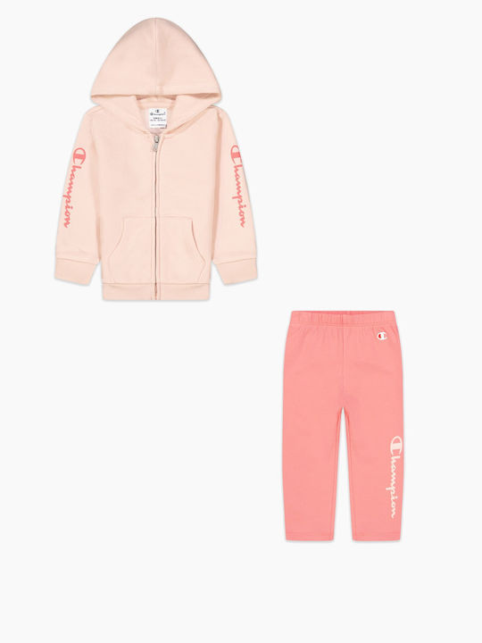 Champion Kids Sweatpants Set Pink 2pcs