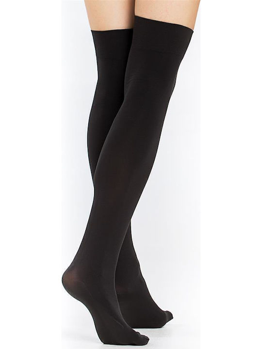 3D Sento Women's High Socks Opaque 100 Den Graphite