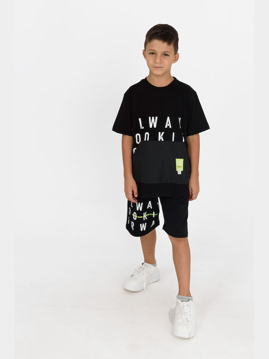 Trax Kids' Set with Shorts Summer 2pcs Black