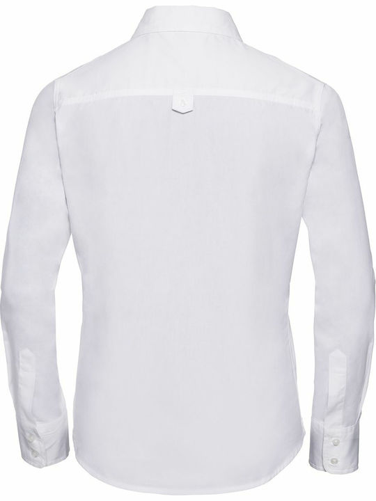 Russell Europe Women's Monochrome Long Sleeve Shirt White