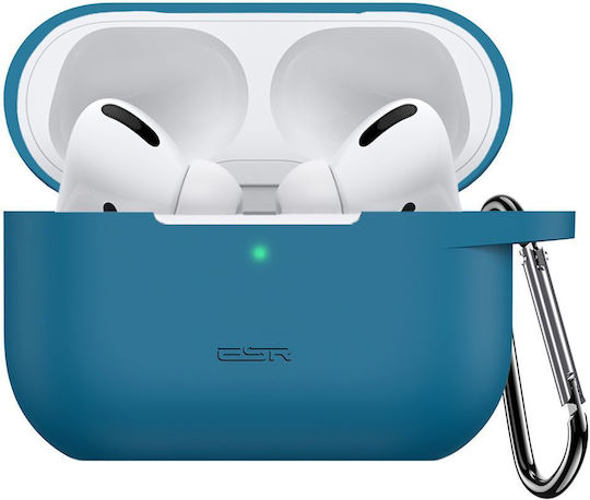 ESR AirPods Pro Bounce Hülle Silikon mit Haken in Blau Farbe für Apple AirPods Pro