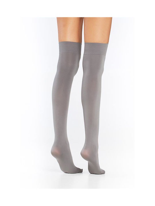 Inizio 3D Women's High Socks Opaque 100 Den Gray