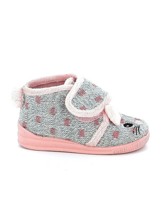 Meridian Shoes Kids Slipper Ankle Boot Gray