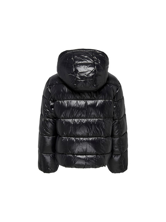 Kids Only Kids Quilted Jacket short Hooded Black Konemmy