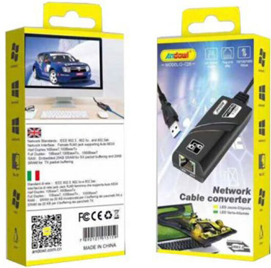 Andowl Q-C28 Αντάπτορας Δικτύου USB με Ενσύρματη Σύνδεση Gigabit Ethernet