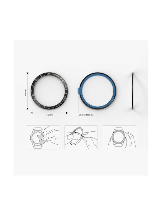 Ringke Bezel Styling Stainless Steel Μαύρο για το Galaxy Watch 4 40mm