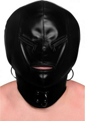 XR Strict Bondage Hood with Posture Collar and Zippers