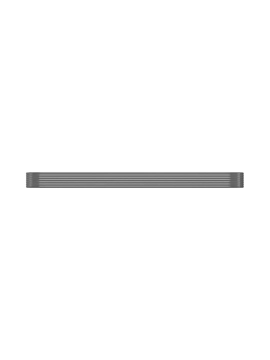 vidaXL Planter Box Metallic Gray 507x100x36cm.