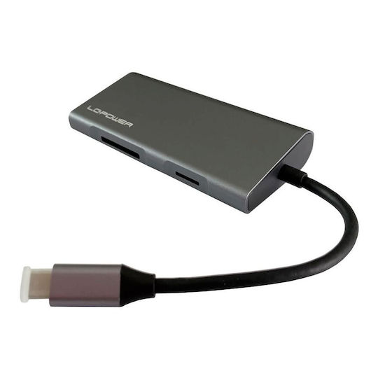 LC-Power USB-C Докинг станция с HDMI 4K Ethernet Черен (LC-HUB-MULTI-5)
