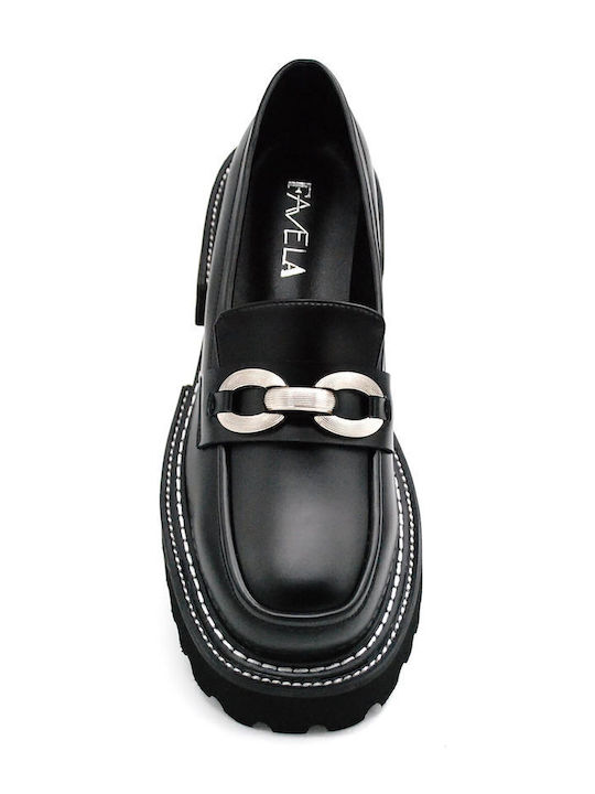 Barlo Leather Women's Loafers in Black Color