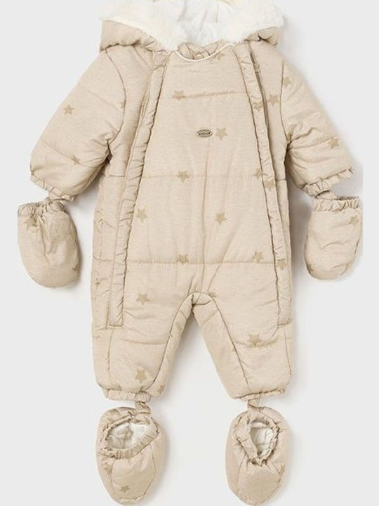 Mayoral Ecofriends Baby Bodysuit for Going Out Long-Sleeved Beige