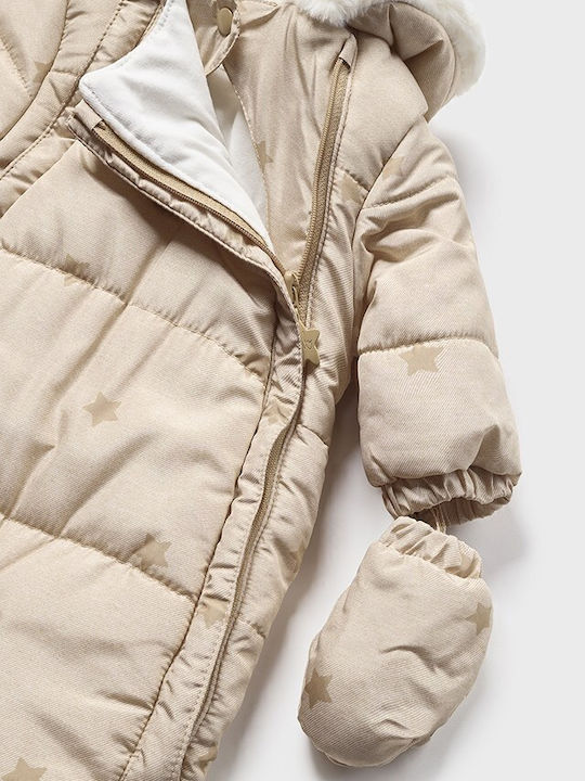 Mayoral Ecofriends Baby Bodysuit for Going Out Long-Sleeved Beige