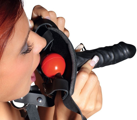 Zado Head Harness with Dildo Φίμωτρο σε Μαύρο Χρώμα