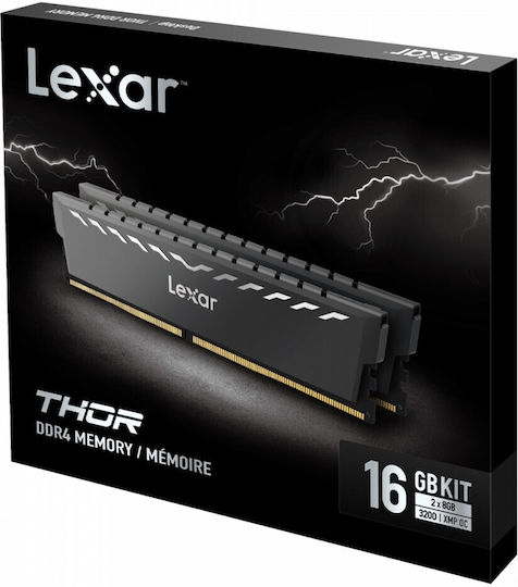 Lexar Thor Gaming DDR4 32GB RAM με 2x16GB Modules και Ταχύτητα 3200 για Desktop