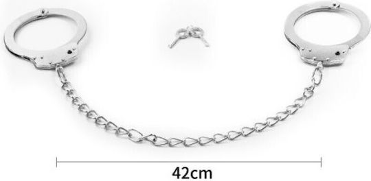 Lovetoy Pleasure Metal Leg Cuffs Χειροπέδες σε Ασημί Χρώμα