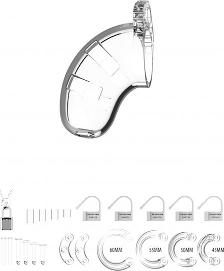 Shots ManCage Model 13 Chastity 2.5" Cock Cage Peniskäfig in Transparent Farbe