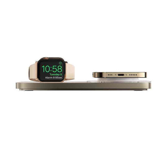 Nomad Φορτιστής Magsafe με Θύρα USB-C 15W Χρυσός (NM01175285)