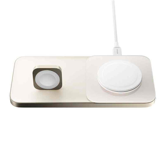 Nomad Φορτιστής Magsafe με Θύρα USB-C 15W Χρυσός (NM01175285)