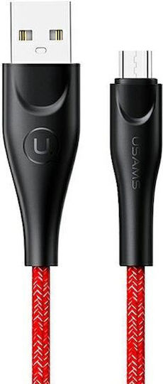Usams U41 Geflochten USB 2.0 auf Micro-USB-Kabel Rot 2m (SJ396USB02) 1Stück