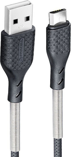 Forcell Smart Плетена USB 2.0 до микро USB кабел Черен 1м (FOCB-152337) 1бр
