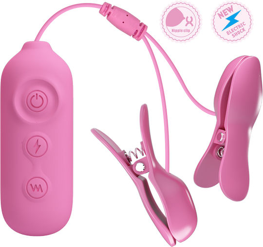Pretty Love Nipple Clip για Ηλεκτροδιέγερση 7 Vibration Functions & 3 Electric Shock Functions σε Ροζ Χρώμα