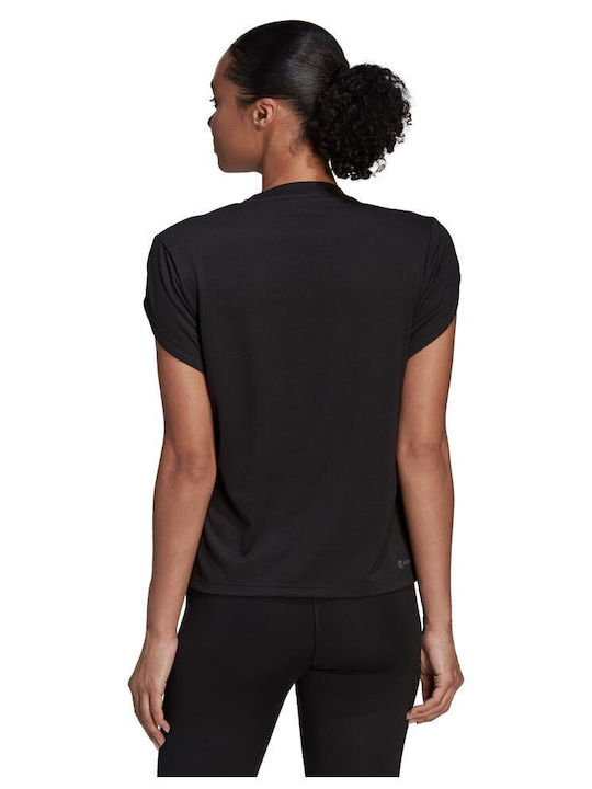 Adidas Women's Athletic Blouse Short Sleeve Black