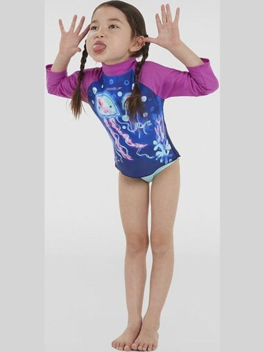 Speedo Детски Бански Блуза Фуксия