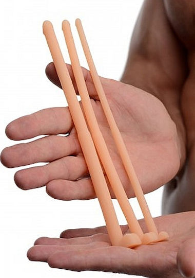 XR Master Series Dockers Silicone Urethral Sound Set Spreizer in Fleisch Farbe