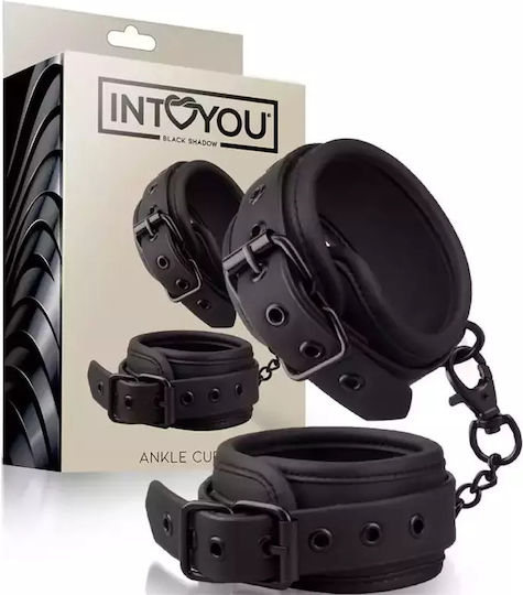 IntoYou Ankle Cuffs Vegan Leather Handcuffs in Black Color