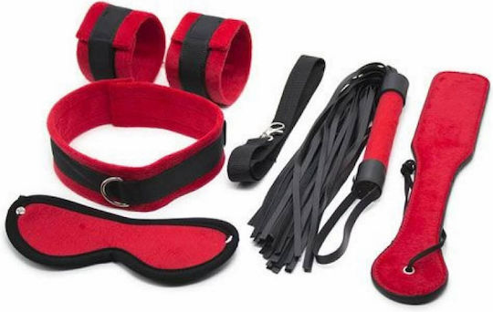 Toyz4lovers Bondage Kit BDSM Kit Red 7Stück
