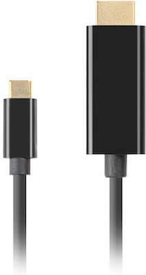 Lanberg Kabel HDMI-Stecker - USB-C-Stecker 3m Schwarz