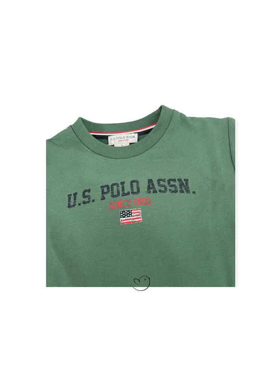 U.S. Polo Assn. Bluză pentru copii Cu mâneci lungi Verde