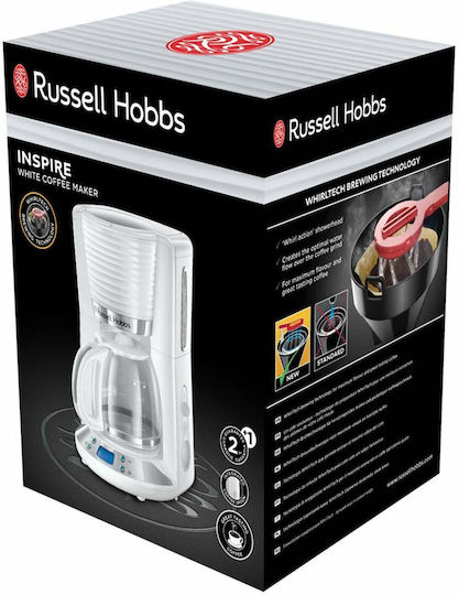 Russell Hobbs Programabilă Mașină de cafea cu filtru 1100W Alb