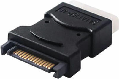 Powertech Αντάπτορας από SATA 15-Pin (M) σε 4-Pin Molex Μαύρο (CAB-W015)