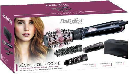 Babyliss Dry, Straighten & Style Ceramică Perie Electrică cu Aer & Cap Rotativ pentru Îndreptare și Bucle 1000W