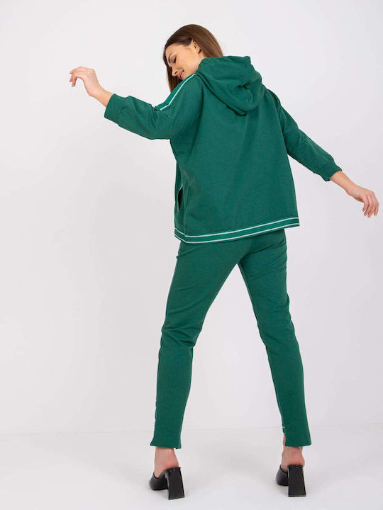 Relevance Damen-Sweatpants-Set Dark Green