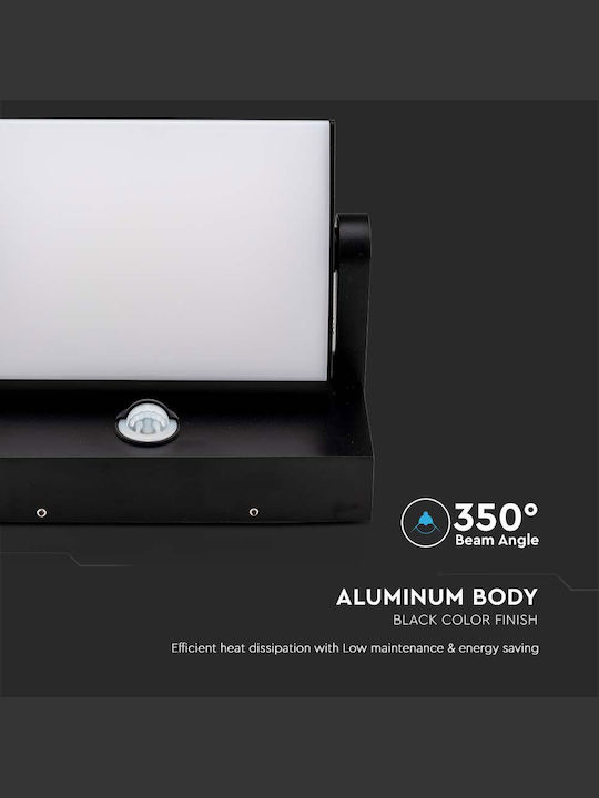 V-TAC Стенен Външен Плафон LED IP65 17W с Естествено бяло Светлина 21.2x16.5x10εκ.