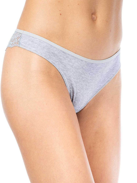 Cotonella Essentials Smart Women's Brazil 2Pack with Lace Grey/Navy