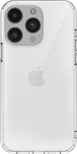 Vivid Umschlag Rückseite Silikon Set mit Glas Transparent (iPhone 14 Pro Max)