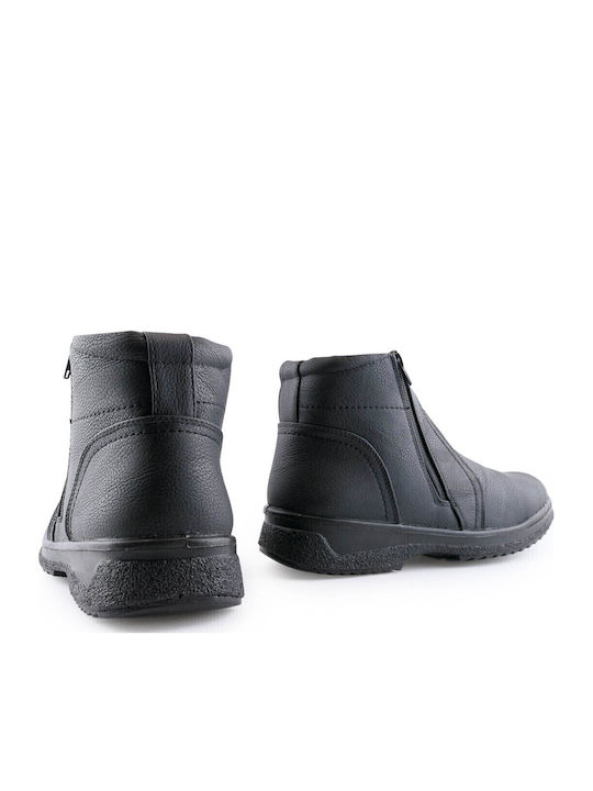 Black Men's Boots with Zipper