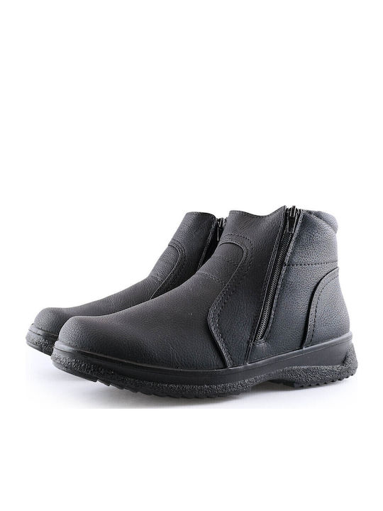 Black Men's Boots with Zipper