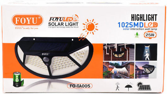 Foyu Straßen-Solarleuchte mit Bewegungssensor IP65