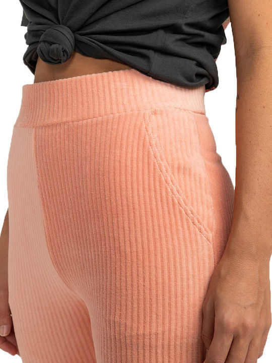 Hit A Cord Women's Fabric Trousers Pink
