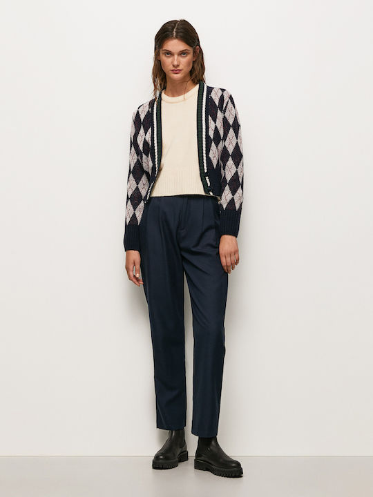 Brynlie Short Women's Knitted Cardigan with Buttons Multicolour